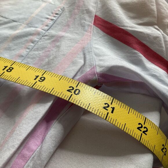 Novila Women's Pink Striped Button‎ Up Blouse Size 38/6 Preppy Old Money - Picture 12 of 13